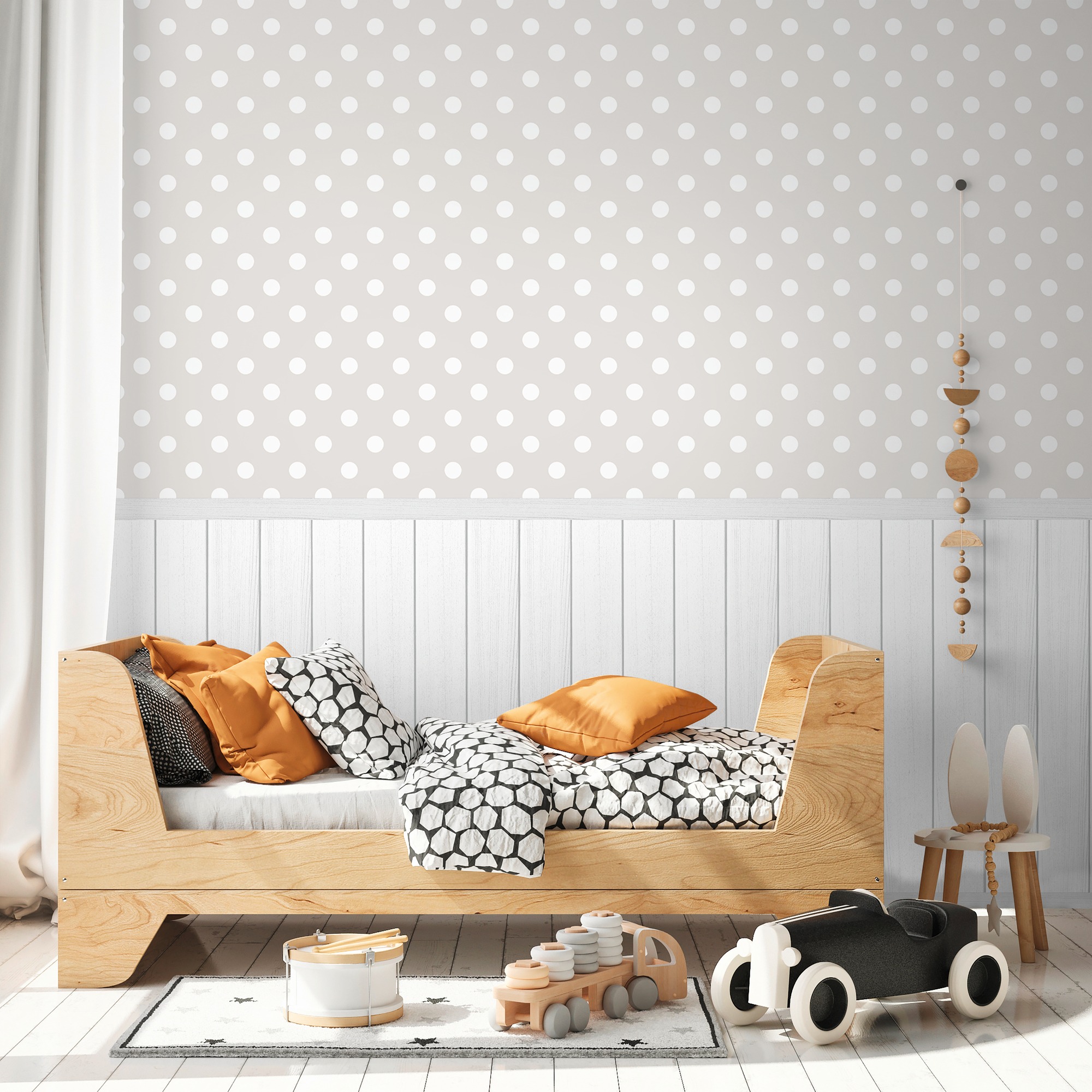 Mock,Up,Poster,Frame,In,Children,Bedroom,,Scandinavian,Style,Interior